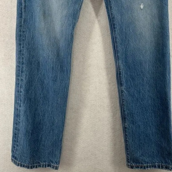 LEVI'S 501’s Original Fit Button Fly 100% Cotton Distressed Denim Sz. 28x30 - Picture 2 of 14